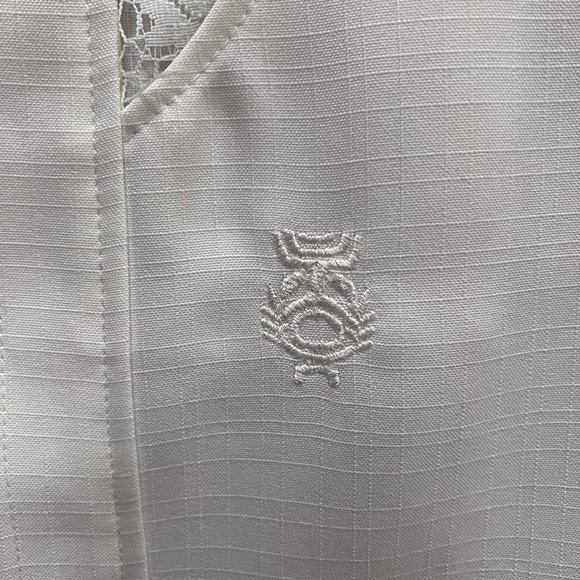 Vintage BEAU TIKI white HAWAIIAN Wedding Shirt Medium - Picture 9 of 12